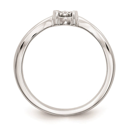 14K Weißgold Verlobungsring mit natürlichen Diamanten, vollständig besetzt