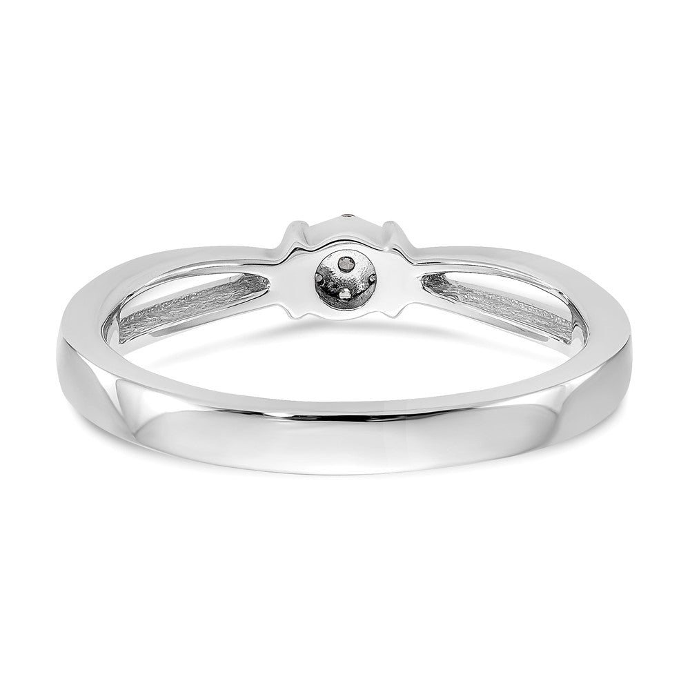 14K Weißgold First Versprechen Cluster.03 Karat Rund Diamant Komplett Versprechen/ Verlobungsring