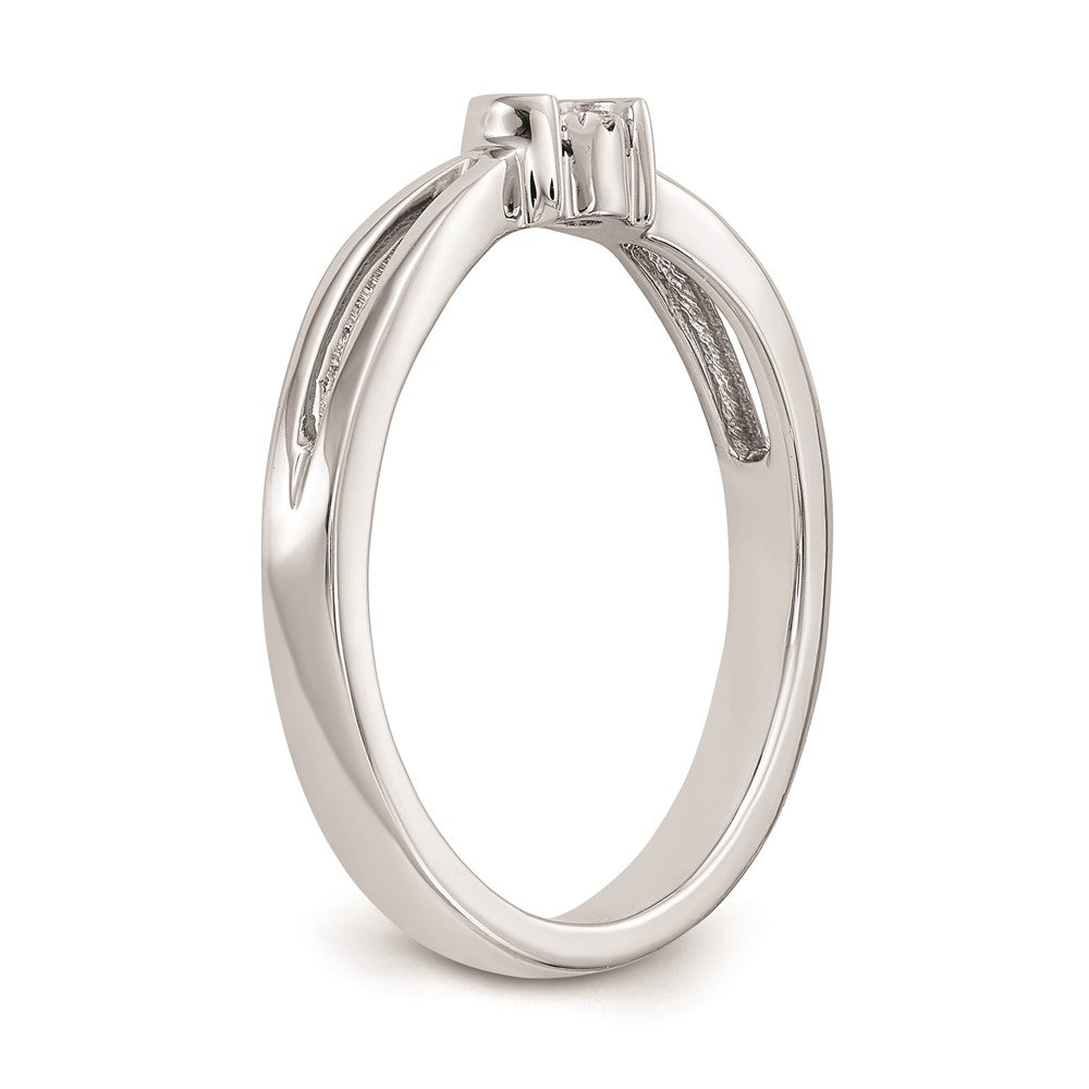 14K Weißgold Verlobungsring mit natürlichen Diamanten, vollständig besetzt
