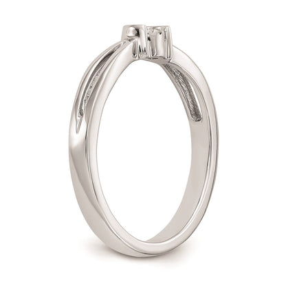 14K Weißgold Verlobungsring mit natürlichen Diamanten, vollständig besetzt