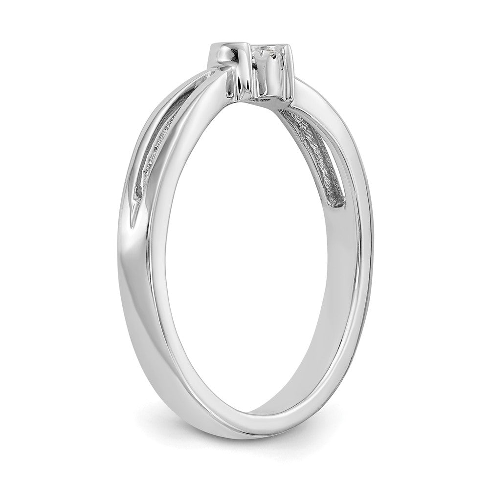 14K Weißgold First Versprechen Cluster.03 Karat Rund Diamant Komplett Versprechen/ Verlobungsring