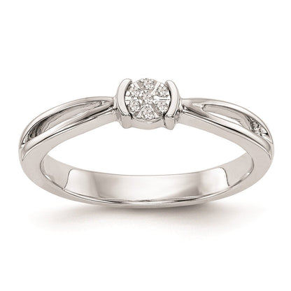 14K Weißgold Verlobungsring mit natürlichen Diamanten, vollständig besetzt