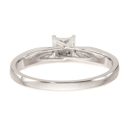 14K Weißgold Verlobungsring mit natürlichen Diamanten, vollständig besetzt