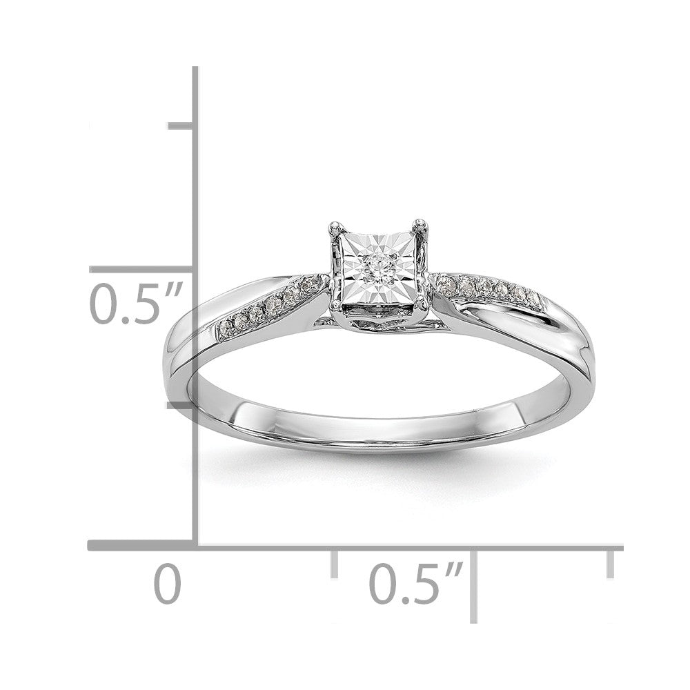 14K Weißgold Verlobungsring mit natürlichen Diamanten, vollständig besetzt