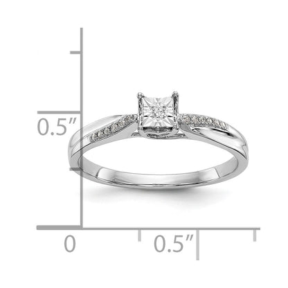 14K Weißgold Verlobungsring mit natürlichen Diamanten, vollständig besetzt