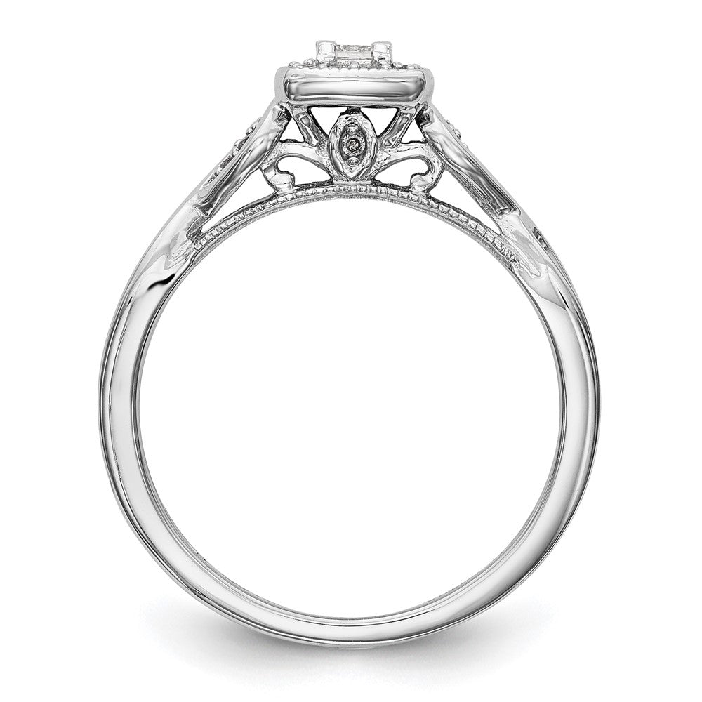 14K Weißgold 0,2 ct. Laborgezüchteter Diamant VS/SI+ G+ Zierlicher Verlobungsring