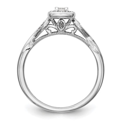 14K Weißgold 0,2 ct. Laborgezüchteter Diamant VS/SI+ G+ Zierlicher Verlobungsring