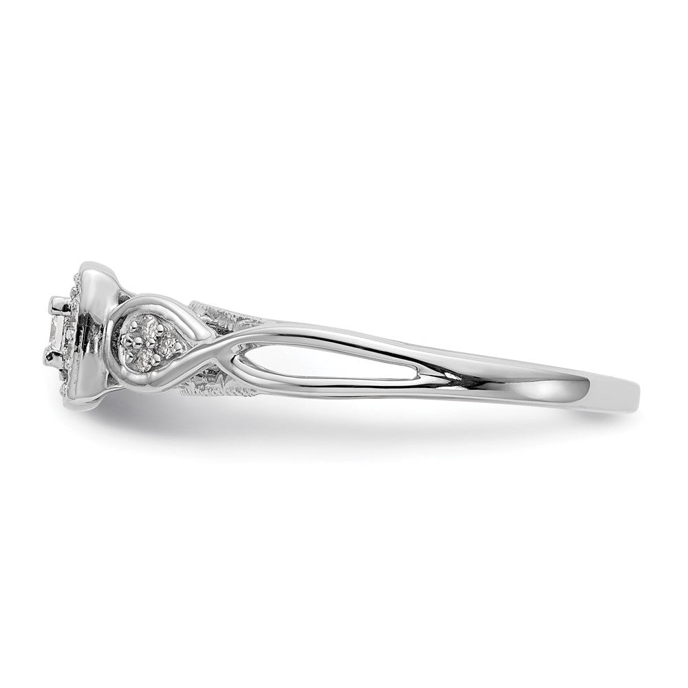 14K Weißgold 0,2 ct. Laborgezüchteter Diamant VS/SI+ G+ Zierlicher Verlobungsring
