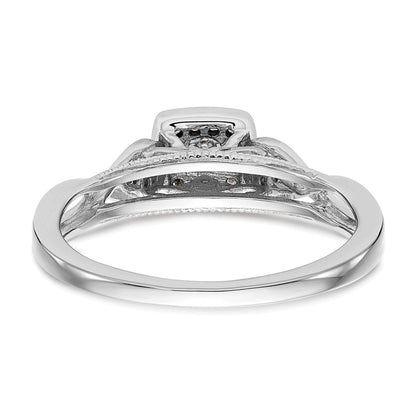 14K Weißgold 0,2 ct. Laborgezüchteter Diamant VS/SI+ G+ Zierlicher Verlobungsring