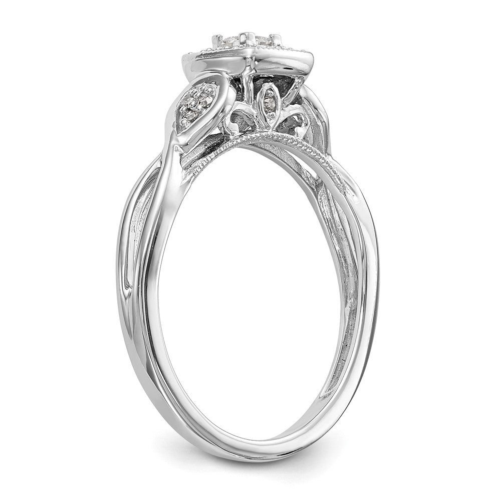 14K Weißgold 0,2 ct. Laborgezüchteter Diamant VS/SI+ G+ Zierlicher Verlobungsring