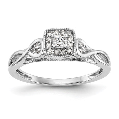 14K Weißgold 0,2 ct. Laborgezüchteter Diamant VS/SI+ G+ Zierlicher Verlobungsring