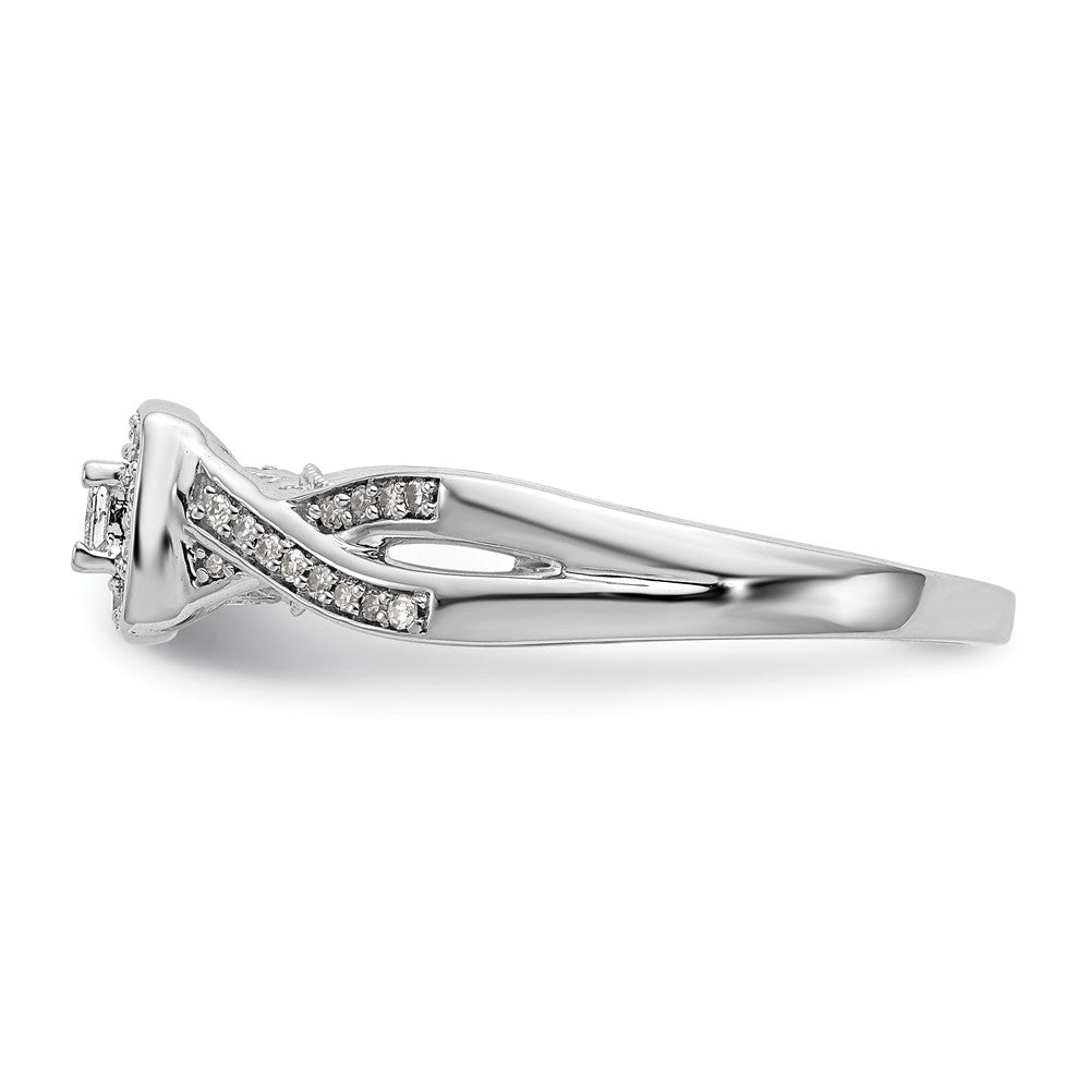 14K Weißgold Verlobungsring mit Labor-gezüchteten Diamanten VS/SI+ G+