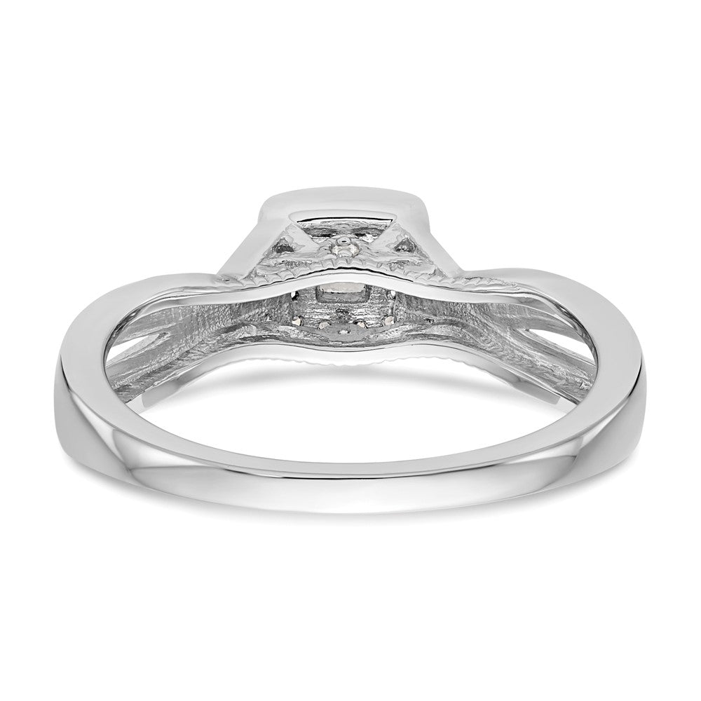 14K Weißgold Verlobungsring mit Labor-gezüchteten Diamanten VS/SI+ G+