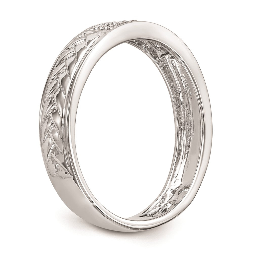 14K Weißgold Trio Damen-Eheringe mit natürlichen Diamanten