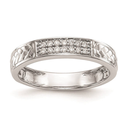 14K Weißgold Trio Damen-Eheringe mit natürlichen Diamanten