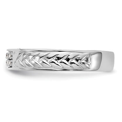 14K Weißgold Trio Damen-Ehering mit Laborgezüchteten Diamanten, VS/SI+ G+