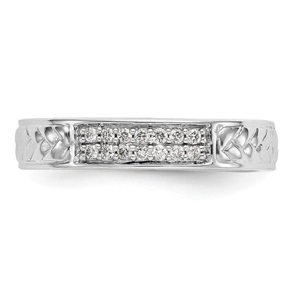 14K Weißgold Trio Damen-Ehering mit Laborgezüchteten Diamanten, VS/SI+ G+