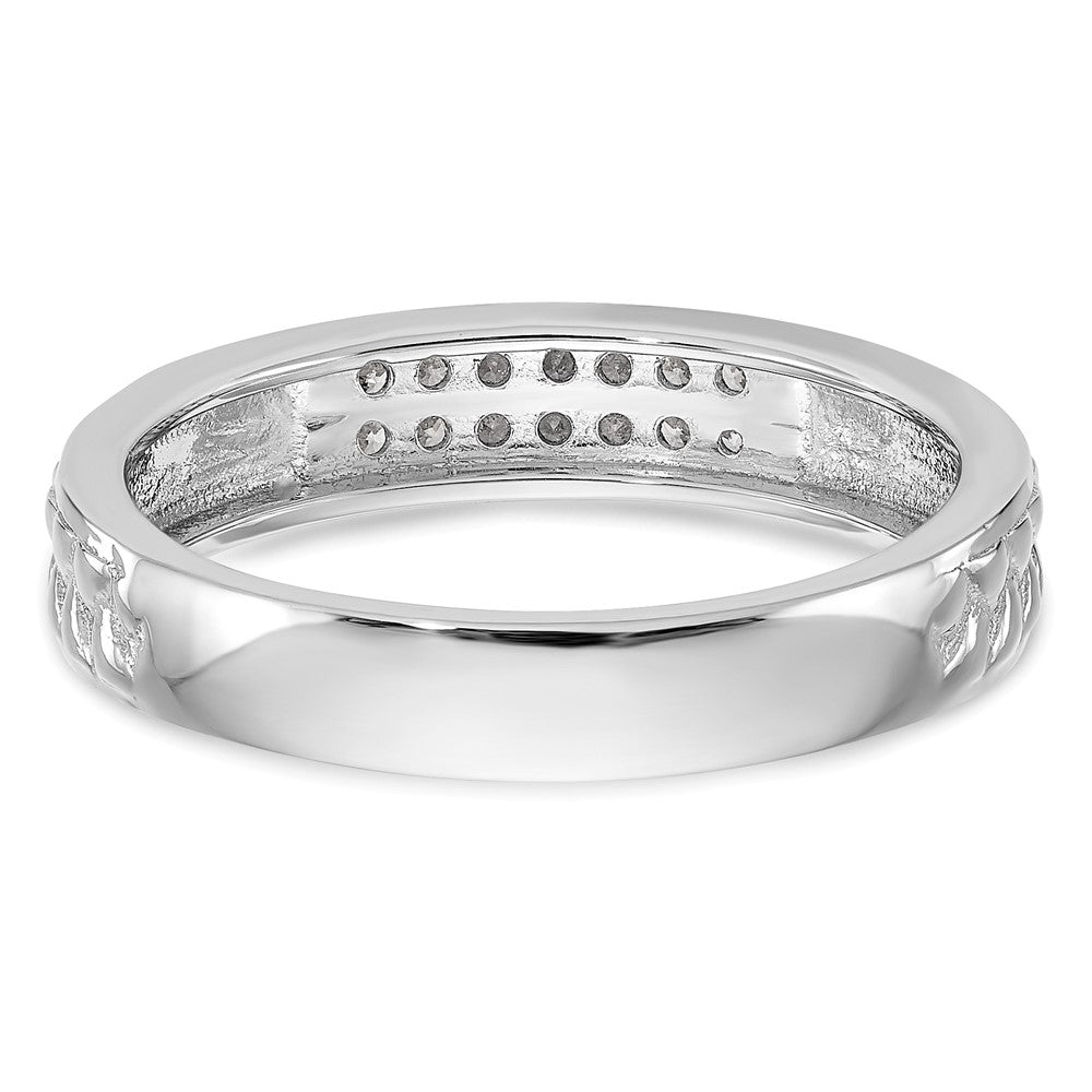 14K Weißgold Trio Damen-Ehering mit Laborgezüchteten Diamanten, VS/SI+ G+