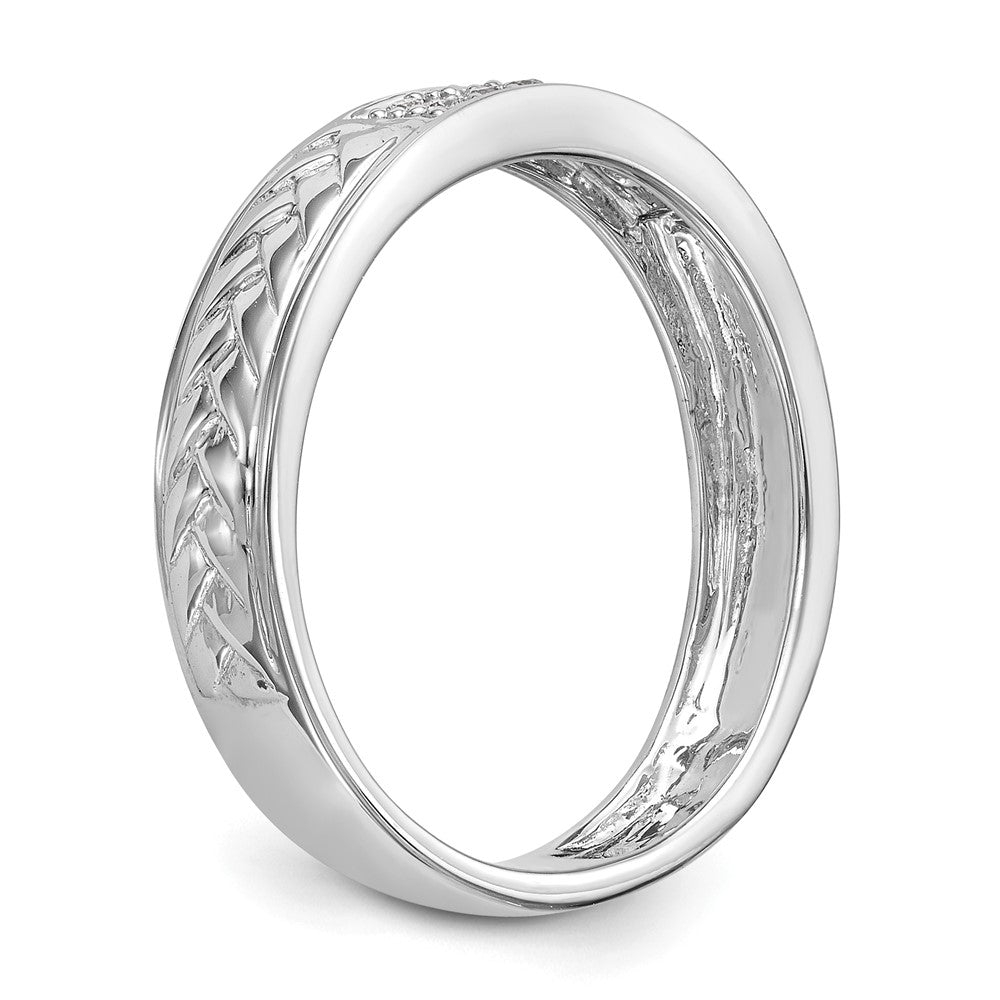14K Weißgold Trio Damen-Ehering mit Laborgezüchteten Diamanten, VS/SI+ G+