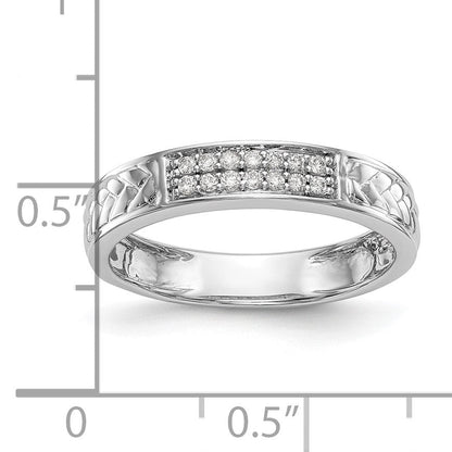 10K Weißgold 1/10 Karat Diamant Trio Damen Komplett Ehering