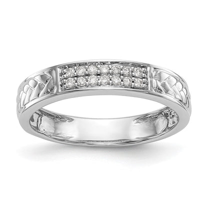 14K Weißgold Trio Damen-Ehering mit Laborgezüchteten Diamanten, VS/SI+ G+