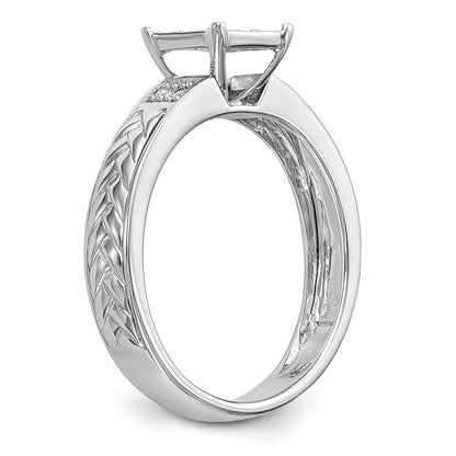 14K Weißgold Verlobungsring mit im Labor gezüchteten Diamanten, Cluster, Trio, VS/SI+ G+