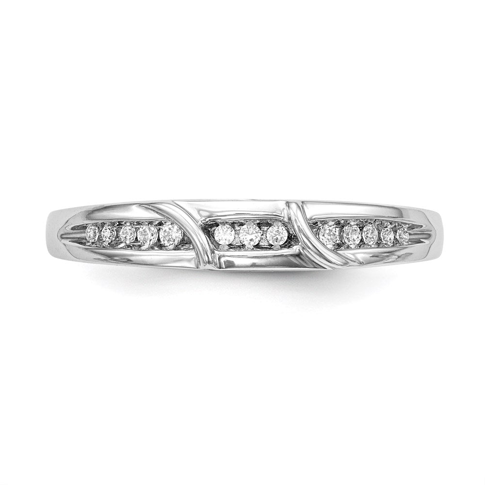 14K Weißgold Herren-Trauring-Set mit natürlichen Diamanten, komplett