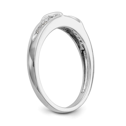 14K Weißgold Herren-Trauring-Set mit natürlichen Diamanten, komplett