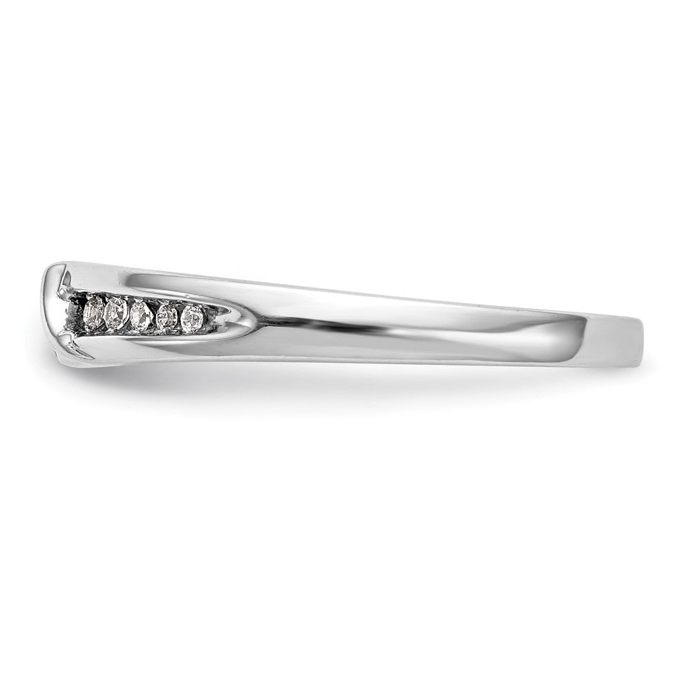 14K Weißgold Damen-Trauring-Set mit natürlichen Diamanten, komplett, 3-teilig