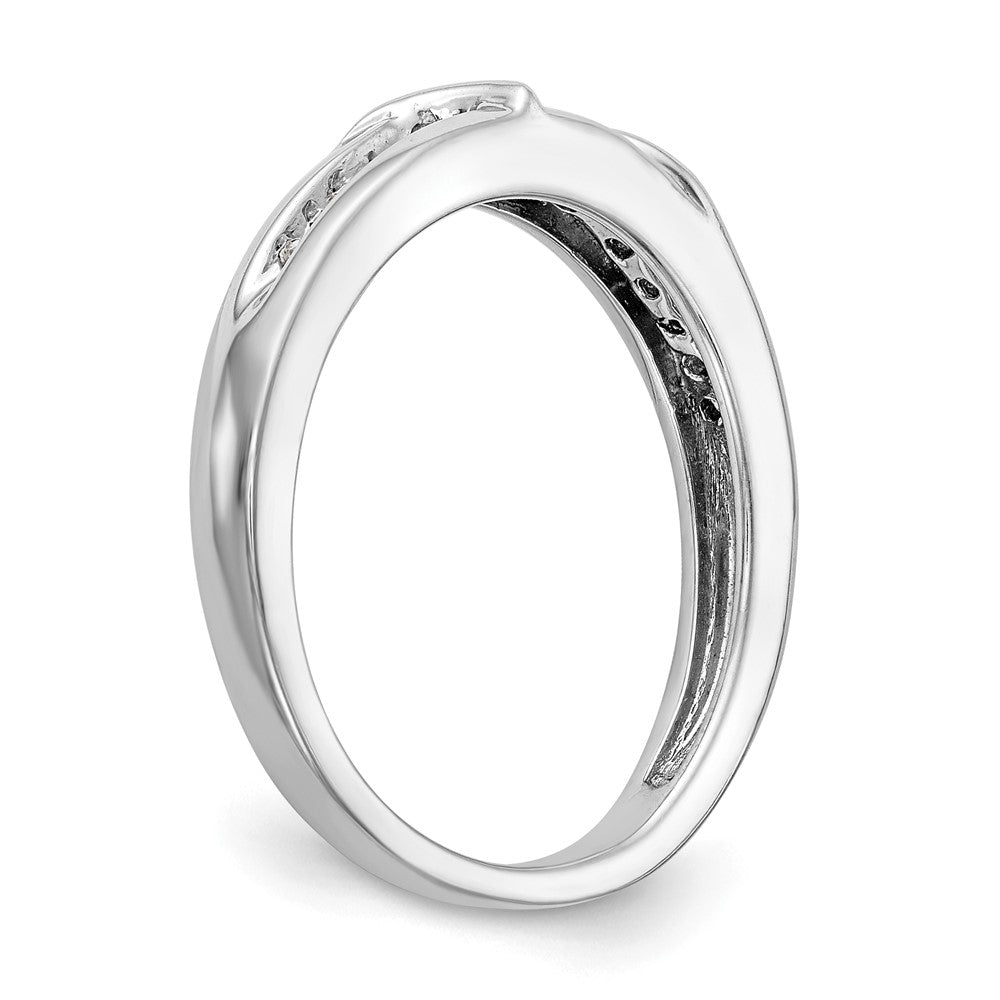 14K Weißgold Damen-Trauring-Set mit natürlichen Diamanten, komplett, 3-teilig