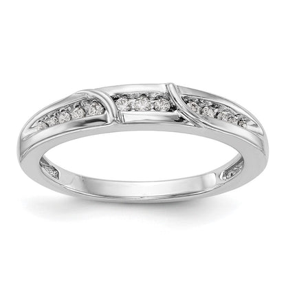 14K Weißgold Damen-Trauring-Set mit natürlichen Diamanten, komplett, 3-teilig