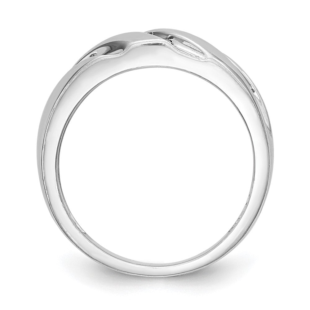 14K Weißgold Damen-Trauring-Set mit natürlichen Diamanten, 3-teilig