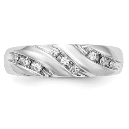 14K Weißgold Damen-Trauring-Set mit natürlichen Diamanten, 3-teilig