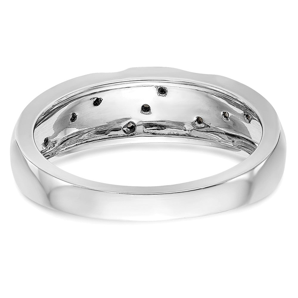 14K Weißgold Damen-Trauring-Set mit natürlichen Diamanten, 3-teilig