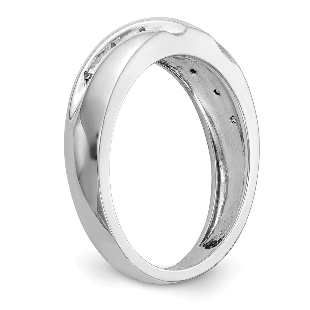 14K Weißgold Damen-Trauring-Set mit natürlichen Diamanten, 3-teilig