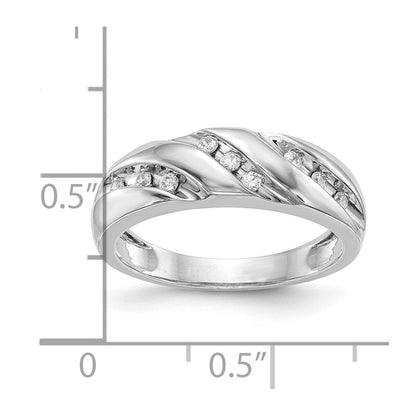 14K Weißgold Damen-Trauring-Set mit natürlichen Diamanten, 3-teilig