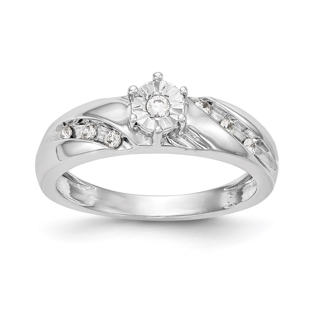 14K Gelbgold Verlobungsring-Trio mit echten Diamanten, komplett