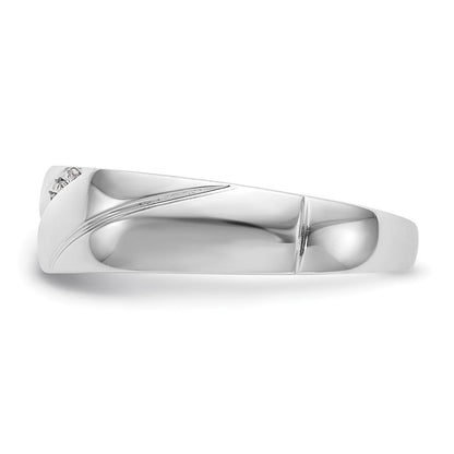 14K Weißgold Trio Herren-Ehering mit im Labor gezüchteten Diamanten VS/SI+ G+