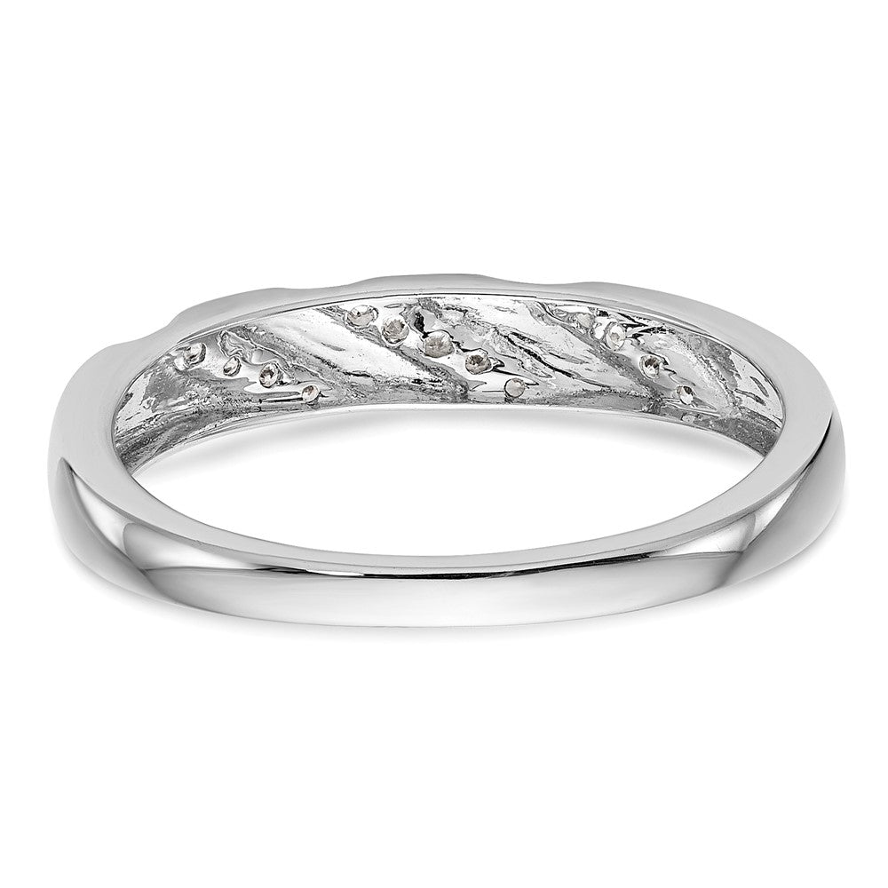 14K Weißgold Trio Herren-Ehering mit im Labor gezüchteten Diamanten VS/SI+ G+