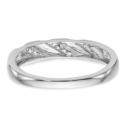14K Weißgold Trio Herren-Ehering mit im Labor gezüchteten Diamanten VS/SI+ G+