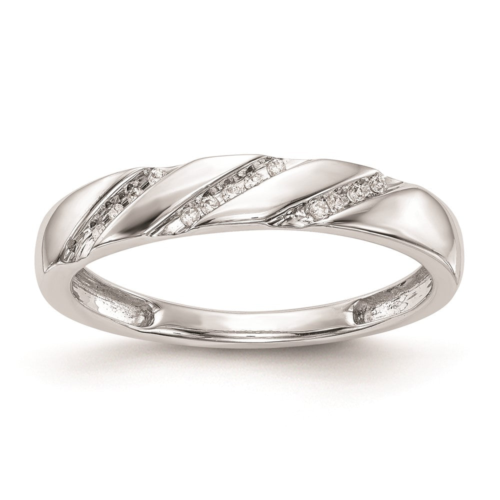 14K Weißgold komplettes Diamant-Trio-Damen-Eherings-Set