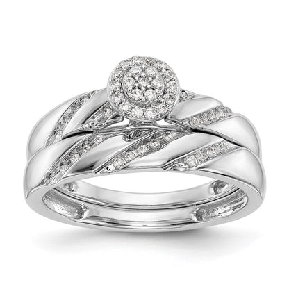 10K Weißgold Hochzeit Set Use Rm3165b L 005 0waa & Rm3165e 016
