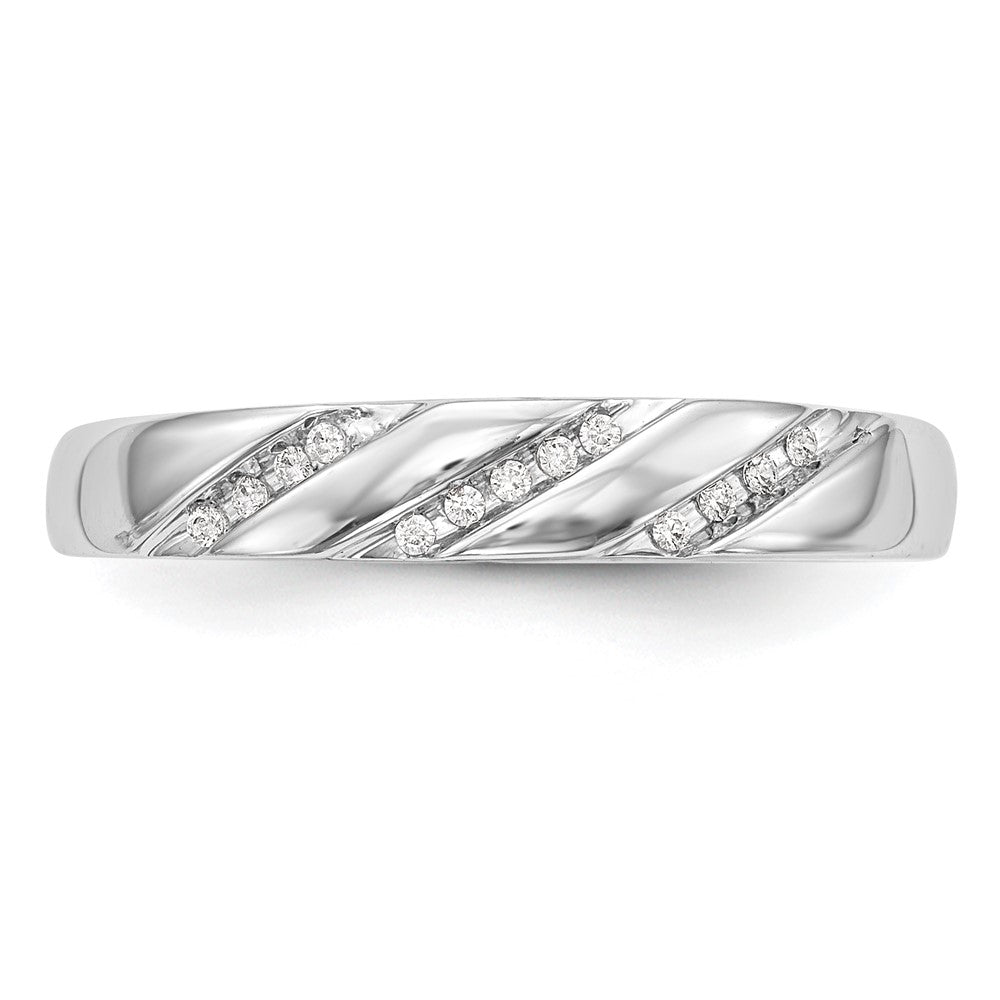 14K Weißgold Trio Damen-Ehering mit Labor-gezüchteten VS/SI+ G+ Diamanten