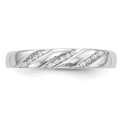 14K Weißgold Trio Damen-Ehering mit Labor-gezüchteten VS/SI+ G+ Diamanten