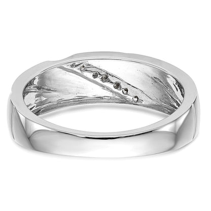 14K Weißgold Trio Damen-Ehering mit Labor-gezüchteten VS/SI+ G+ Diamanten