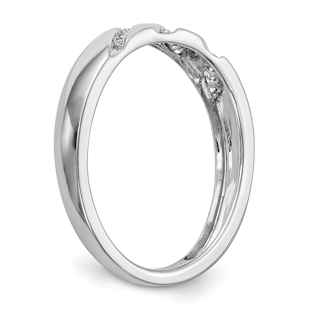 14K Weißgold Trio Damen-Ehering mit Labor-gezüchteten VS/SI+ G+ Diamanten