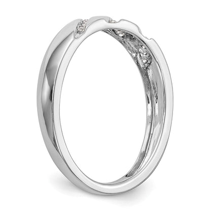 14K Weißgold Trio Damen-Ehering mit Labor-gezüchteten VS/SI+ G+ Diamanten
