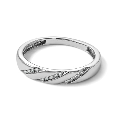 14K Weißgold Trio Damen-Ehering mit Labor-gezüchteten VS/SI+ G+ Diamanten