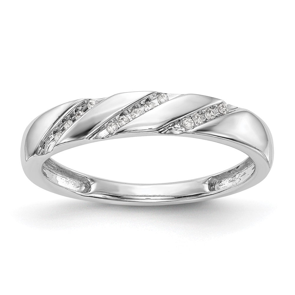14K Weißgold Trio Damen-Ehering mit Labor-gezüchteten VS/SI+ G+ Diamanten