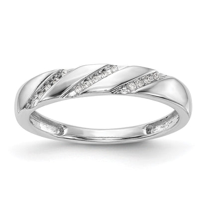 14K Weißgold Trio Damen-Ehering mit Labor-gezüchteten VS/SI+ G+ Diamanten